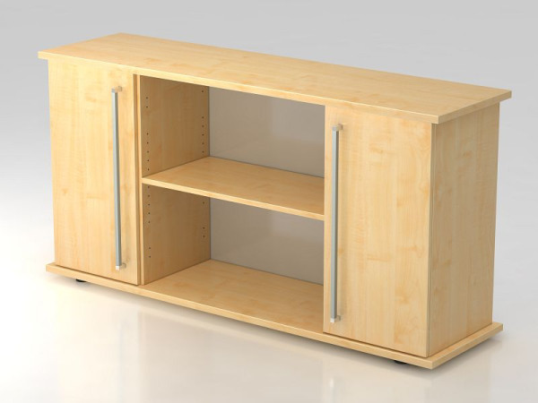 Hammerbacher Sideboard 2 Türen 166cm Chromgriff Ahorn/Ahorn, 166,1x44,8x84 cm (BxTxH), VSB2T/3/3/CE