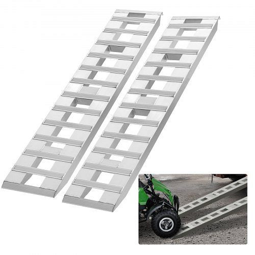 VEVOR Autorampe Aluminiumlegierung-Rampen Laderampe 2721,6kg 183x38cm 2 Stück, LJSL72X15INCLGW41V0