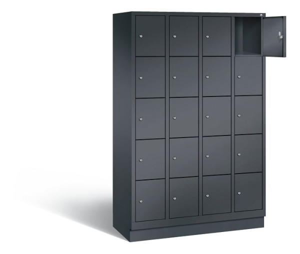 C+P Schließfachschrank Evolo, H1800xB1190xT500mm, Farbe: Schwarzgrau, 48020-405 S10189