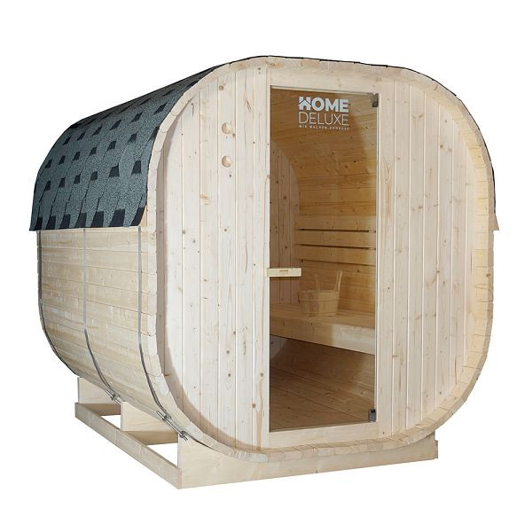 HOME DELUXE Outdoor Sauna aus Fichtenholz CUBE Größe XL, 51137