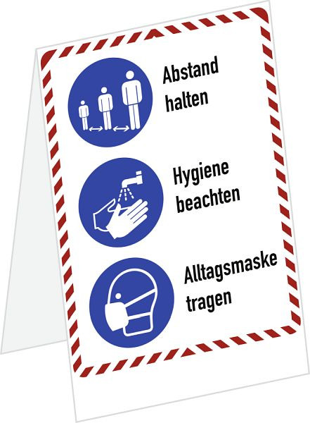 Moedel Aufsteller FACILIS "AHA-Regel", Kunststoff, 330x505 mm, 104387