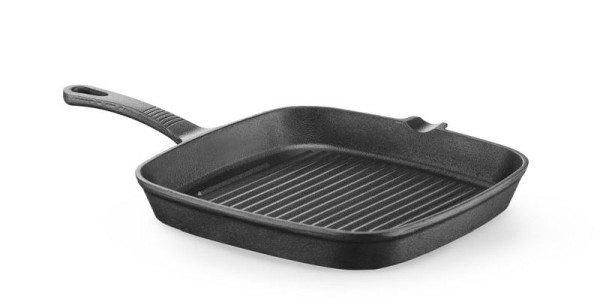 Hendi Gusseisen-Grillpfanne, 230x230x(H)25mm, 629932