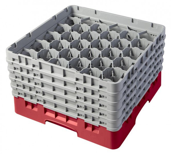 Cambro Spülkorb mit 30 Fächer Camrack® 25,7 cm Rot, 30S958163