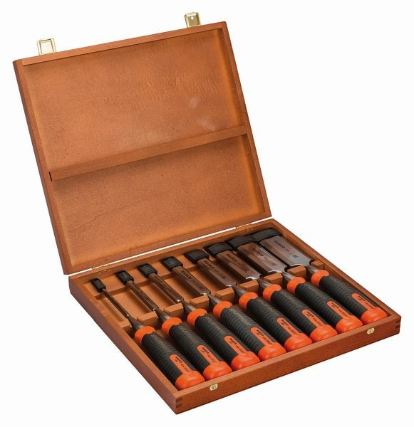 Bahco Stechbeitel-Satz, ergo, 6,10,12,16,18,25,32,38 mm, in Holzkiste, 434-S8-EUR