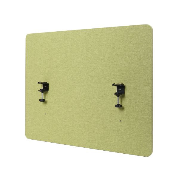 Mendler Akustik-Tischtrennwand HWC-G75, Büro-Sichtschutz Schreibtisch Pinnwand, doppelwandig Stoff/Textil, 60x75cm grün, 71942