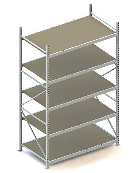 Meta MINI-RACK GR 3000x1800x1050 mm, verzinkt, mit Spanplatte, Bodenanzahl: 5, 20051338