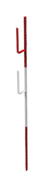 Schake Lattenpfahl Ø 20 x 1400mm, mit 2 Lattenhalter, rot / weiß lackiert, 302214RH2
