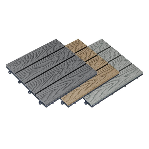 HOME DELUXE WPC Klickfliesen BAVARO Premium Anthrazit 1 m², 60134