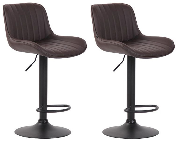 CLP Barhocker Lentini Kunstleder schwarz, braun, VE: 2 Stück, 320503