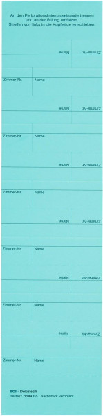 BOI Namensstreifen blau, 2-seitig bedruckt, VE: 50 x 1 Satz = 6 Stück, HO 1189-BLAU