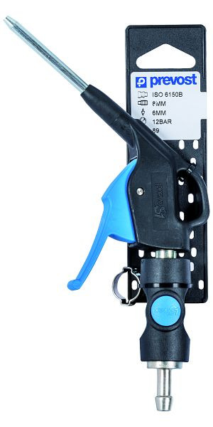Prevost prevoS1 Blaspistole und Schnellkupplung mit Ohrklemme, Düse: OSHA, Kupplung: ISI 061808, RIBG 06OSHP