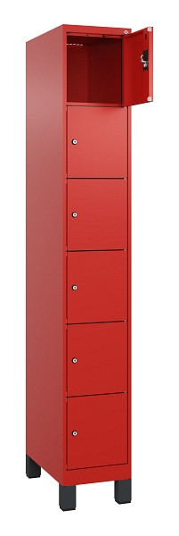 C+P Schließfachschrank Evolo PLUS, mit Füßen, 6 Fächer, 1950x300x500mm, 3020/30, 049010-106 S10025