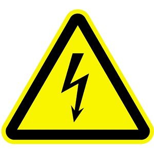 Moedel Warnung vor elektrischer Spannung ISO 7010, Folie, 200 mm SL, 58019