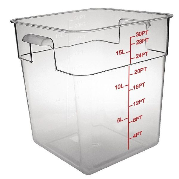 Vogue Vorratsbehälter quadratisch 15L, Polycarbonat, CF025