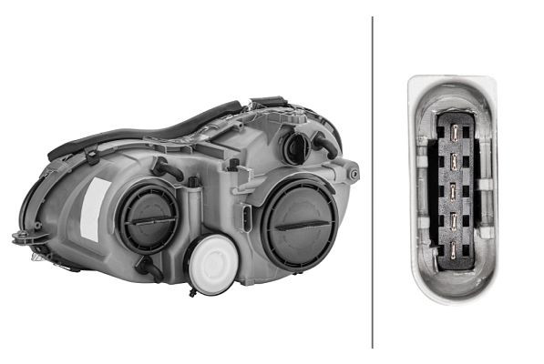HELLA Halogen-Hauptscheinwerfer - für u.a. Mercedes-Benz Clk (C209) - CCC/ECE - für Rechtsverkehr - rechts, 1DB 007 988-201