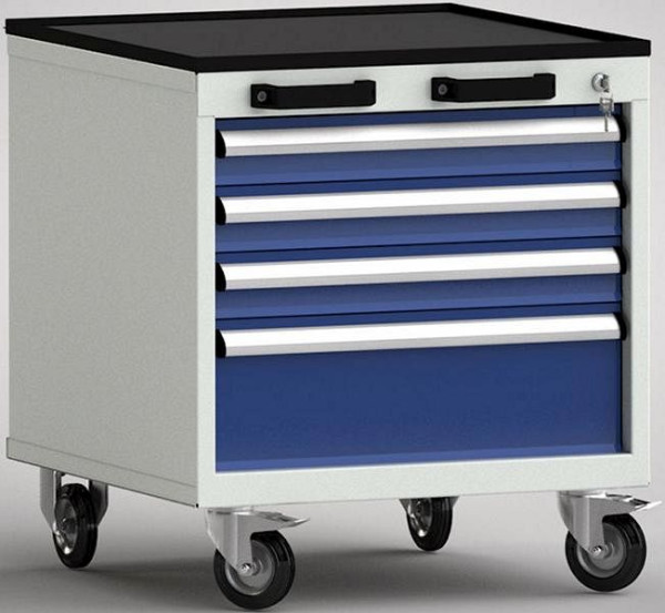 KLW Profi-Werkzeugwagen - 572 x 655 x 650 mm B x T x H mit 4-seitigem Abrollrand, 75EA/75EA/75EA/175EA, FEA0500-04EPV-001