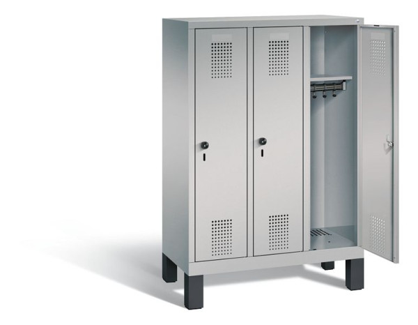 C+P Kindergarten-Spind Evolo, H1350xB900xT300mm, Farbe: Weißaluminium, 480103-30 S10047