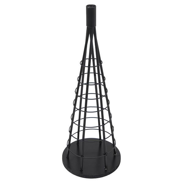 Mendler Deko-Baum HWC-O91, Weihnachtsbaum Schmuckbaum Weihnachtsdeko Christbaum zum Beschmücken, Metall 60cm, schwarz, 139460