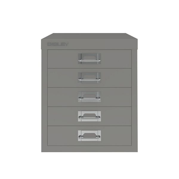 Bisley MultiDrawer™, 5 Schubladen à H 51 mm, DIN A4, 649 slate, L125649
