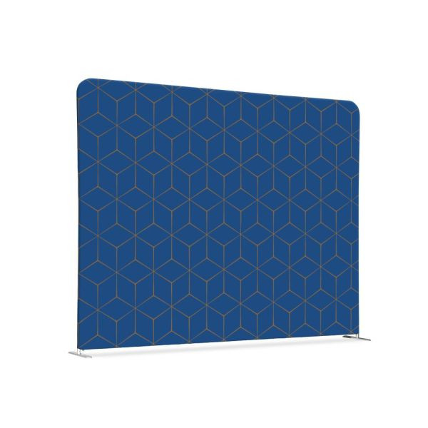 Showdown Displays Textil Raumteiler 200-150 Doppel Hexagon Blau-Braun, ZWS200-150SSK-DSI14