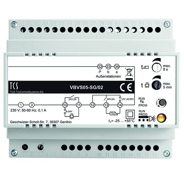 TCS Versorgungs- und Steuergerät für Audio- und Video-Anlagen 1Strang, 6 TE, VBVS05-SG/02