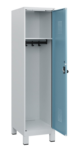 C+P Spind Evolo PLUS, Füße, 1 Abteil, 1630x400x500mm, 7035/0010, Drehriegel, 0490105-12 S10009
