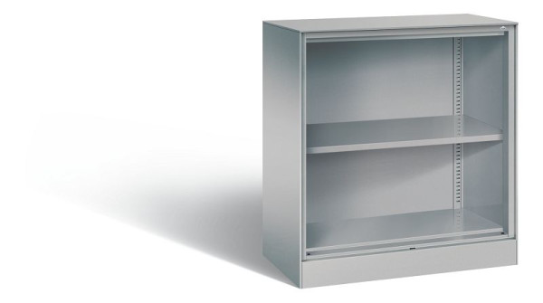 C+P Büroregal Asisto, H915xB800xT435mm, Farbe: Weißaluminium, 2 OH, 140053-000 S10044