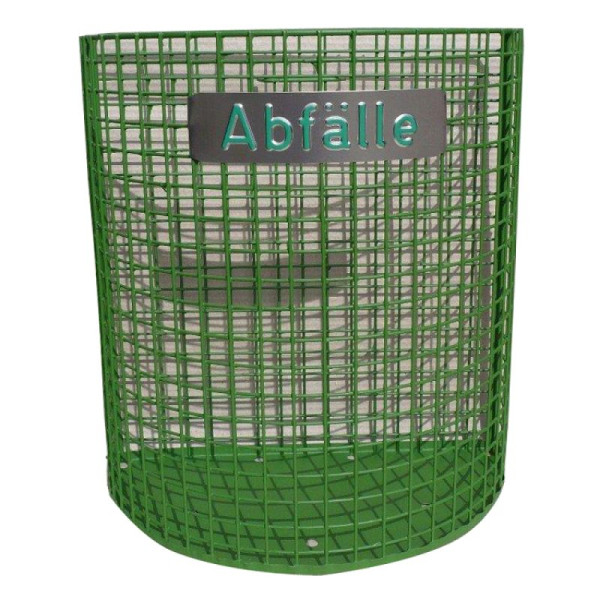 Stein HGS Abfallkorb -M2-, verzinkt und grasgrün beschichtet (RAL 6010), Erdbefestigung, inkl. Eisenständer,Schloss und Vierkantschlüssel, 19336-02