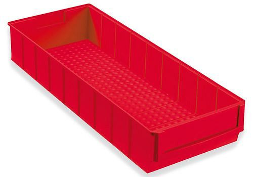 DENIOS Regalkasten classic-line A3-B, PP, 185 x 500 x 81 mm, rot, VE: 8 Stück, 265162