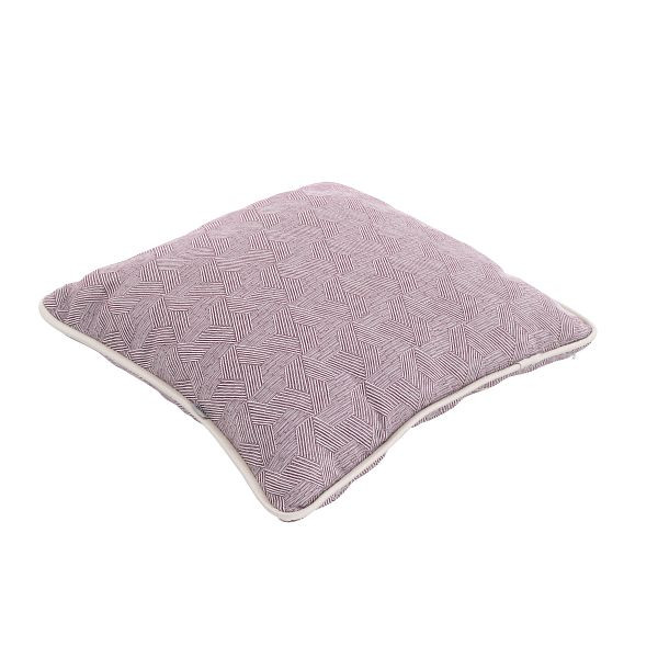 doppler Zierkissen ART ca. 45x45xca. 14cm, mit RV und Kordel, flieder, gemustert, 5694204043