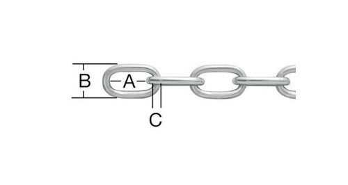Vormann Rundstkette Form A 4mm, verzinkt, 30 Meter, VE: 2 Bund, 008101040Z
