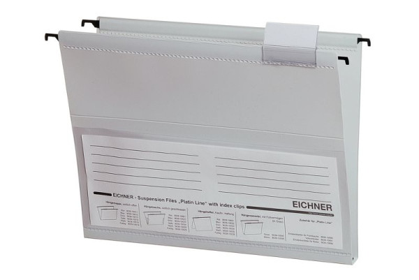 Eichner Hängesammler Platin Line aus PVC, Grau, Bodenbreite: 15 mm, VE: 10 Stück, 9039-10046