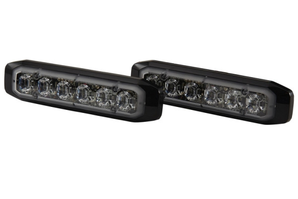 HELLA LED-Blitz-Kennleuchte, BST-Slim, 12/24V, rot, Schraubanschluss/Anbau, Stecker: offene Kabelenden, Set, VE: 2 Stück, 2XD 014 592-601