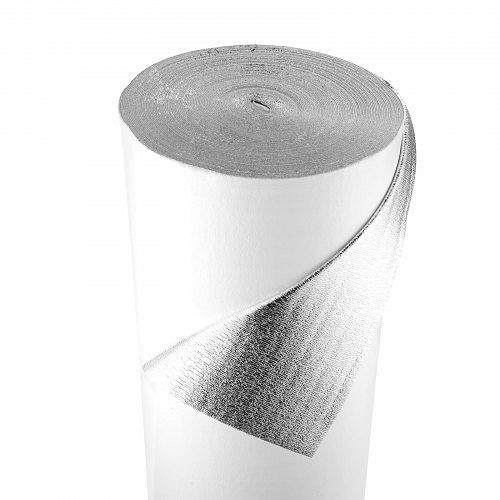 VEVOR Isolierfolie 3mm, 122cm x 76,2m, EPE-Schaum, Alu-PE-Folie, Wärmereflektion, für Garagentore, Fenster, Wohnmobildächer, LBEPEPMXRFSF03M93001V0