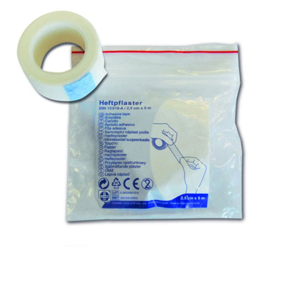 Stein HGS Heftpflaster aus Vliesstoff, nach DIN 13019, Länge 5 m, 25523