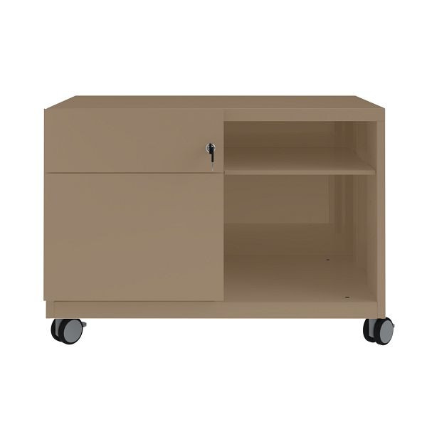 Bisley Caddy Note™, Schubladen und Ziehgriff links, 668 coffee, CADM08LH668