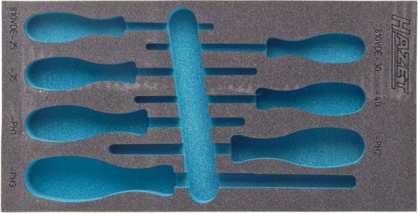 Hazet 2-Komponenten Weichschaum-Einlage, für 163-229/7, Abmessungen / Länge: 342 mm x 172 mm, 163-229L