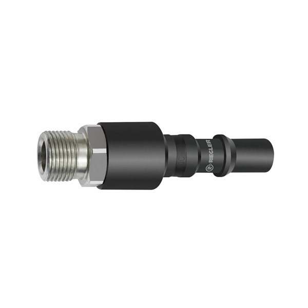 Riegler Nippel mit RSV für Kupplungen NW 8, ISO 6150 C, Stahl, G 3/8 AG, 141773
