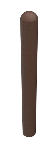 Schake Recyclingpfosten Halbkugelkopf Ø 150 mm, Poller ohne Fräsung und Reflektoren Farbe: braun, 4014150
