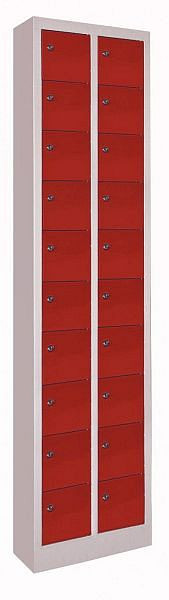 Pavoy Kleinfachschrank 1950/200/460, Zylinderschloss, 2 x 10 Fächer, glatte Türen, 21228-046-110-910611