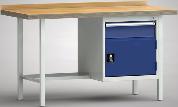 KLW Standard-Werkbank - 1500 x 700 x 900 mm L x T x H, WS122E-1500M40-E1681