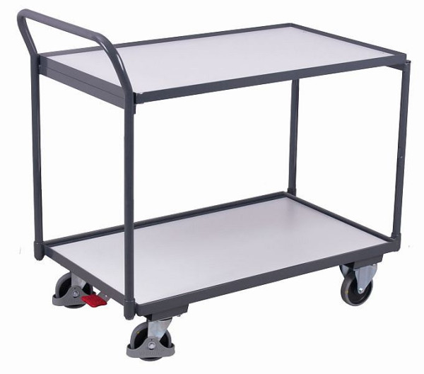 VARIOfit ESD Tischwagen mit 2 Ladeflächen, Außenmaße: 975 x 525 x 1.010 mm (BxTxH), sw-500.557