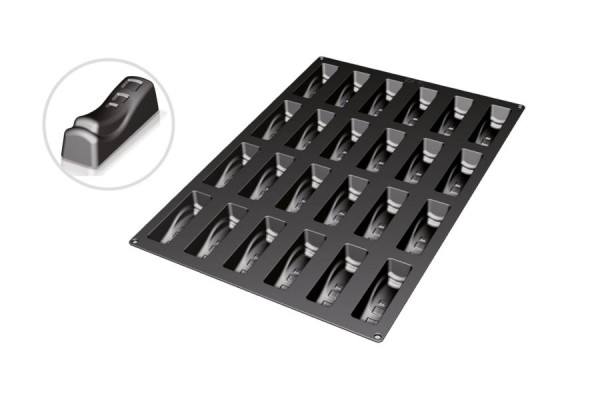 Schneider Backform aus Silikon Fantasy 14, 40x 60 cm, Abmessung 119 x 36 mm, Höhe 34 mm, 115330