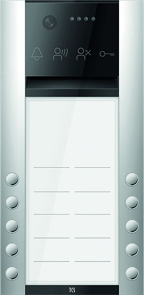 TCS Türkontrollsystem PES PRO Video Außenstation 10T 2 Spalten AP RAL9010 reinweiß, AVA620210-0019