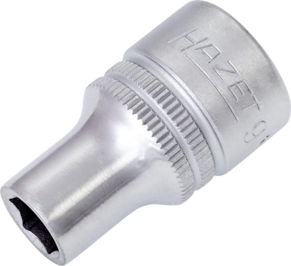 Hazet Steckschlüsseleinsatz, Sechskant, Vierkant hohl 12,5 mm (1/2 Zoll), Außen-Sechskant-Tractionsprofil, 9 mm, 900-9