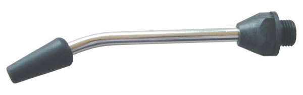 ELMAG Verlängerungsdüse, gebogen (Stahl, vernickelt), Bohrung 2,3 mm, mit Gummiaufsatz110mm, AG M12x1,25, für Ausblaspistolen, 32513