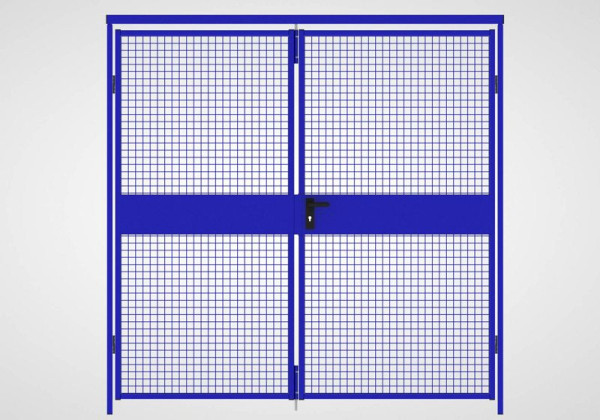 TTS Trennwandsystem 9200, Doppelflügeltür, Breite 2200 mm, ultramarinblau, 285222