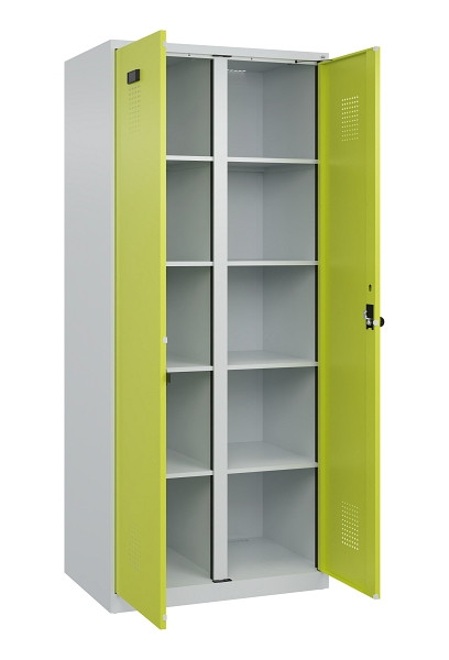 C+P Wäsche-Spind Evolo PLUS, 2 Abteile, 1850x800x500mm, 7035/0024, Verschluss Drehriegel, 049002-22B S10015