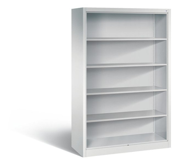 C+P Stahlregal mit Rückwand Acurado, H1950xB1200xT500mm, Farbe: Lichtgrau, 5 OH, 9380-000 S10000