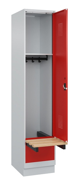 C+P Spind Evolo PLUS, 1 Abteile, 1950x400x815mm, 7035/3020, Zylinderschloss, 049040-12 S10032